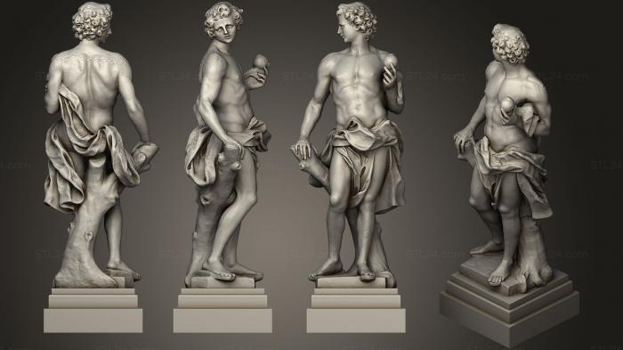 Статуи античные и исторические (Статуя 55, STKA_1506) 3D модель для ЧПУ станка